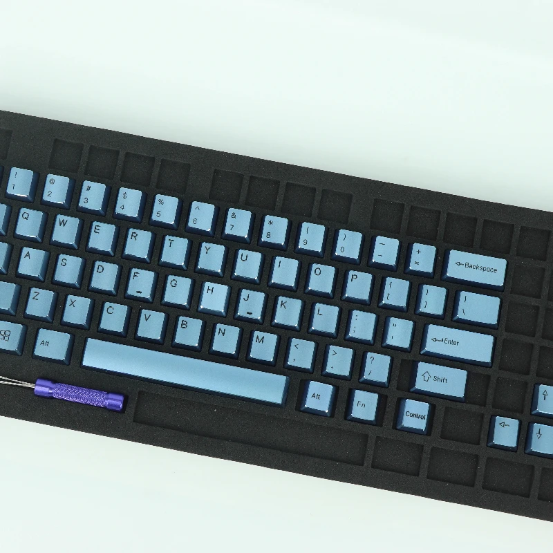 

НОВЫЕ колпачки для клавиш из алюминиевого сплава, полный набор, изготовленные на заказ прозрачные металлические глянцевые колпачки для клавиш, 68 клавиш CherryArtisan, боковая резьба, колпачки для клавиш, клавиатура