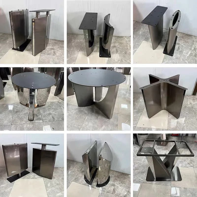 Dining Feet Coffee Base Light Luxury Rock Slab Marble Stainless Steel Legs Wrought Iron Bracket Legs