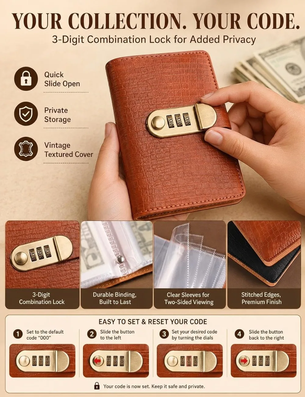 100 Lockable Savings Book to Help You Organize and Reach Your Savings Goals