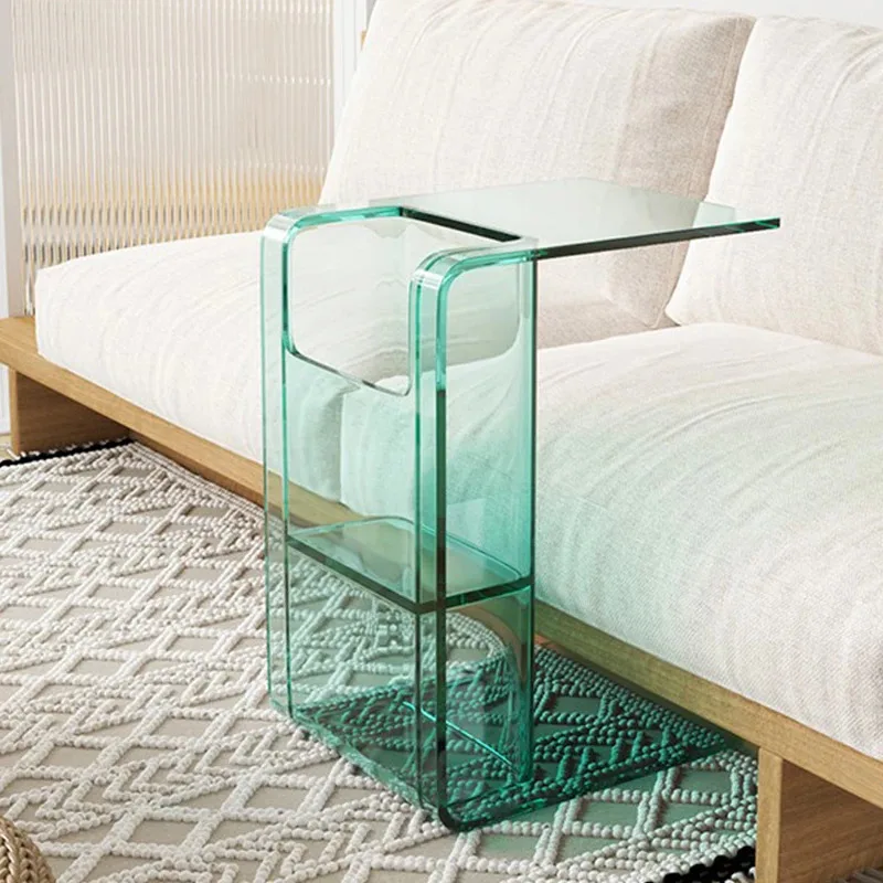 Acrylic Nordic Side Table Simple Modern Lobby Design Coffee Table Minimalist Floor Meubles De Salon Decoration Accessories