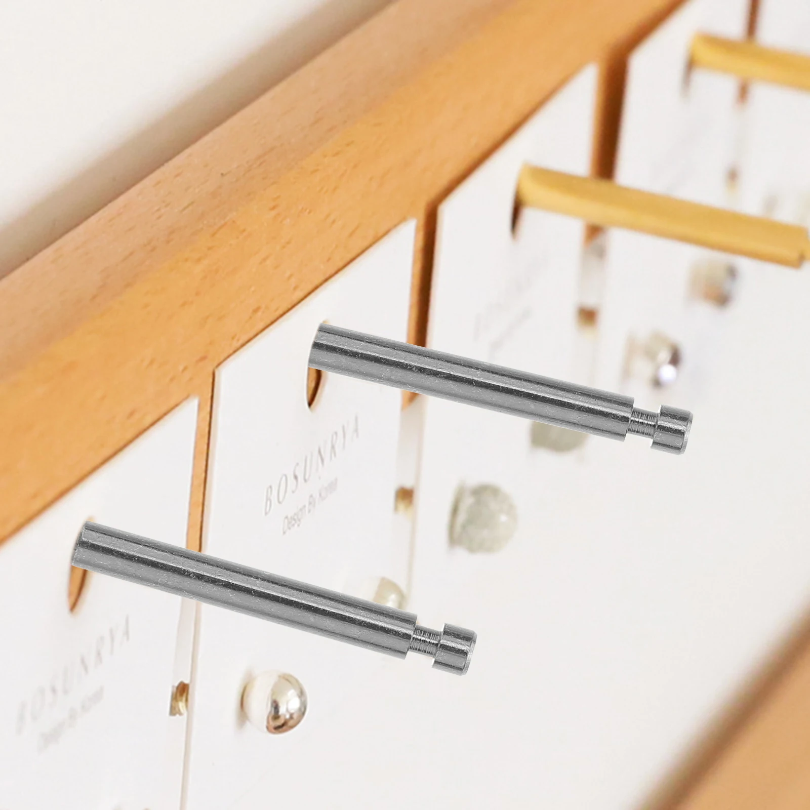 

10 Pcs Copper Nails Ear Ring Display Rack Durable Safe Long Use Simple Compact Lightweight Home Office Jewelry Store Exquisite