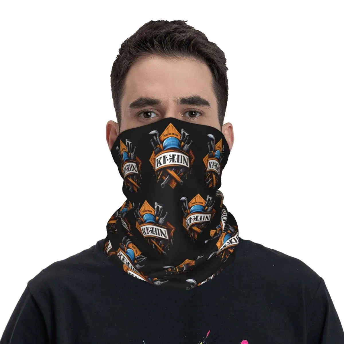 Klein Tools Sticker Bandana Neck Gaiter Motorcycle Club Klein Tools Wrap Scarf Running Unisex Adult Winter