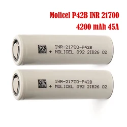 Original Molicel P42B INR 21700 Battery 4200 mAh 45A 3.6V 3C Charging Super Power Li-ion Battery For Research Battery Analytics