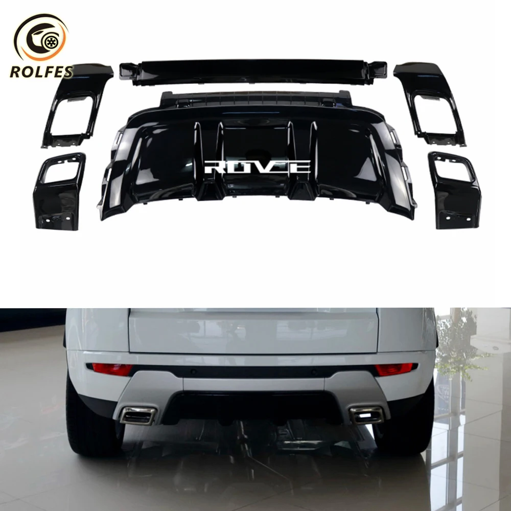 

ROLFES For Land Rover Evoque 2012-2019 L538 Car Rear Bumper Tail Throat Exhaust Pipe Trim Cover Replacement Dynamic Style