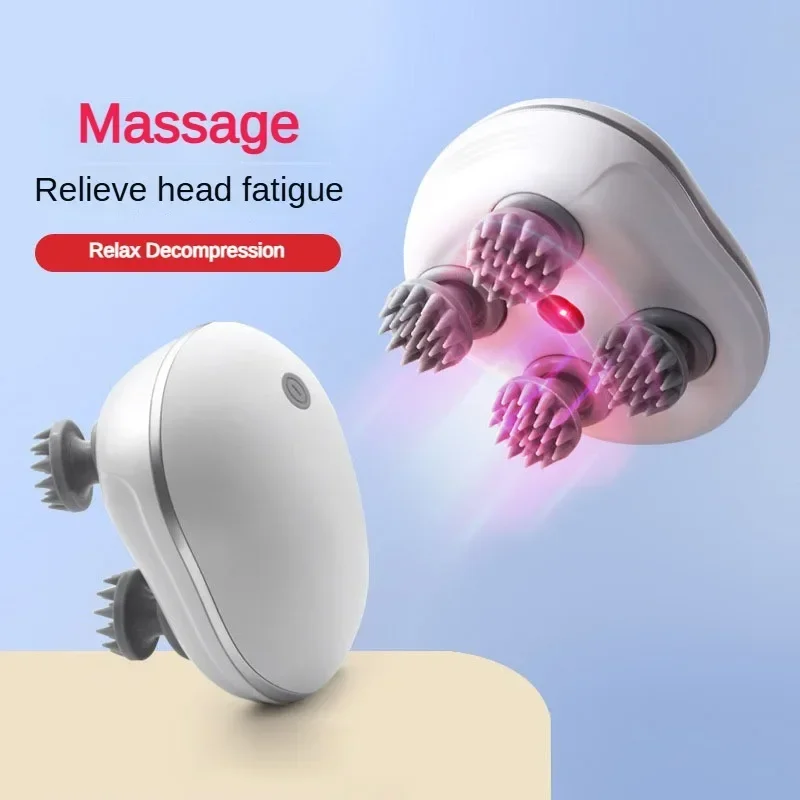 

Electric Scalp Head Massager Red Light Therapy Antistress Relax Body Massage Remove Muscle Tension Tiredness Massageador Tool