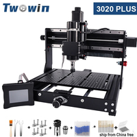 TWOWIN CNC 3020 Plus Laser Engraver Metal Engraving CNC Machine 500W Spindle GRBL Control DIY Milling Machine Wood Router