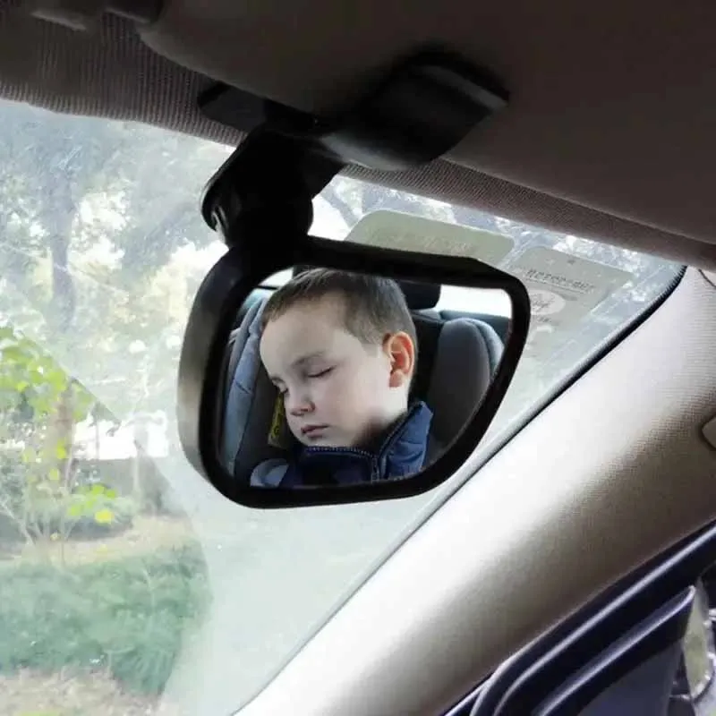 Specchietti per interni auto per bambini Girevoli a 360 gradi Ventosa per parabrezza Visiera parasole Clip per piastra Specchio per seggiolino posteriore per bambini Osservare lo specchio