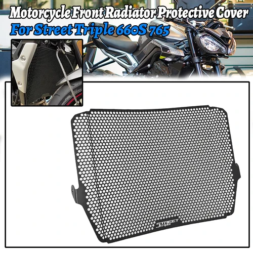 Imagen 1 del producto Waase para Street Triple 660S 765 S R RS 2020 2021 2022 cubierta protectora de radiador delantero Protector de parrilla Protector de rejilla