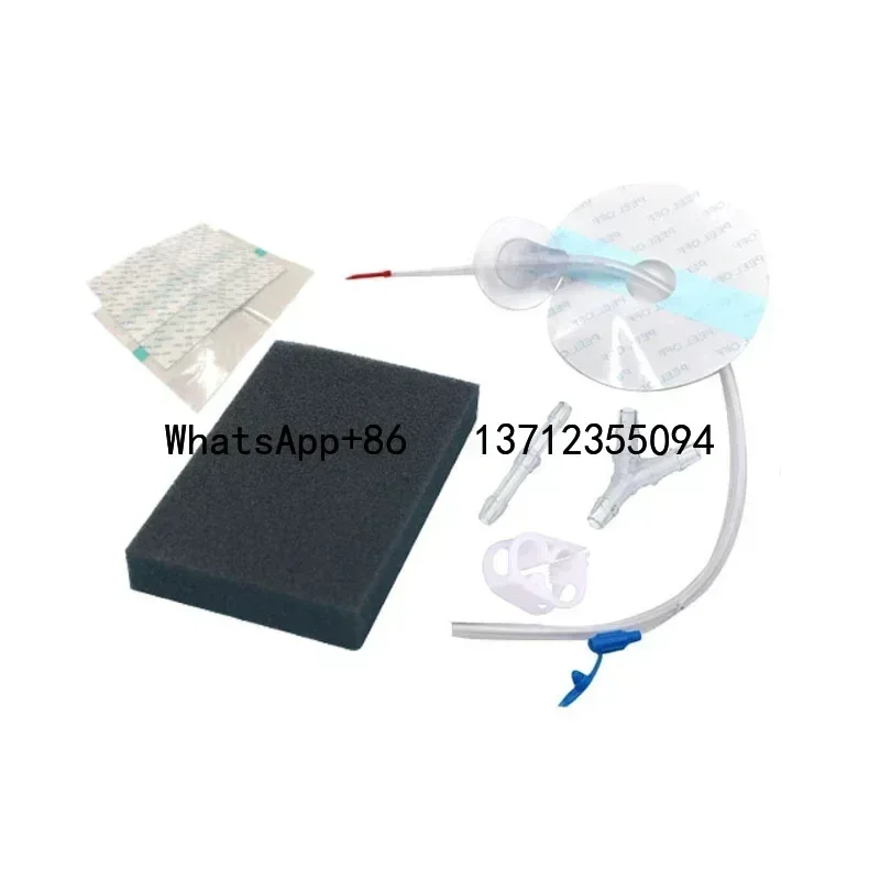 

Negative pressure wound therapy dressing kit 15*10cm including black foam tubes with the pad transparent film I/Y connector