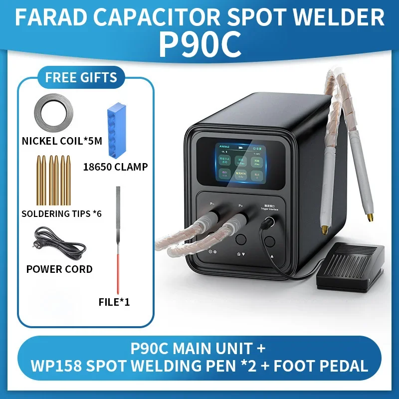 69.2KW Smart Spot Welder 6590A High-Current Ultra-Farad Capacitor Spot Welder Suitable for DIY 18650 Lithium-Ion Batteries