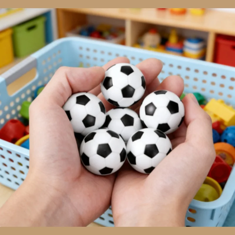 

4/6 шт., 32 мм, черно-белый футбольный мяч для развлечений, гибкий, для тренировок, для детей, маленький футбольный мяч, мини-мячи для настольного футбола