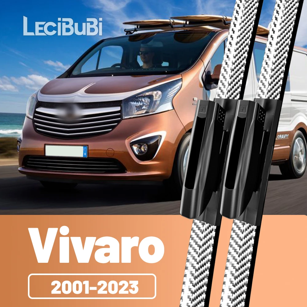 

2 шт., щетки стеклоочистителя переднего стекла, дворники из углеродного волокна для Opel Vivaro A B C 2001-2023 2014 2017 2018 2019 2020 2021