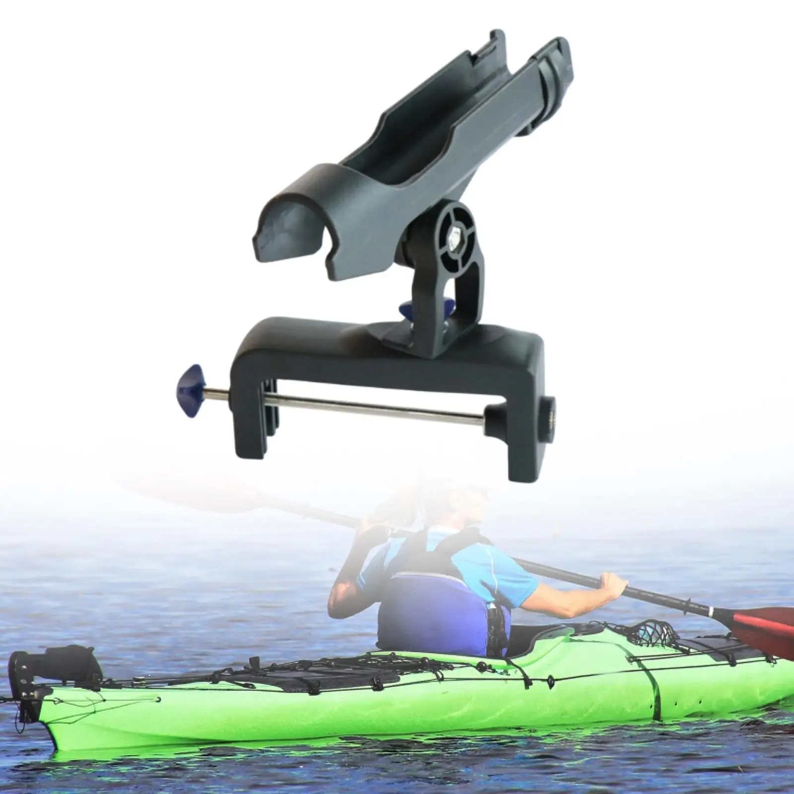 

Boat Fishing Rod Holder Detachable Sturdy Rod Stand Easy Installation Trolling Holder Rod Rest for Dock Edge Kayak Canoe Yacht