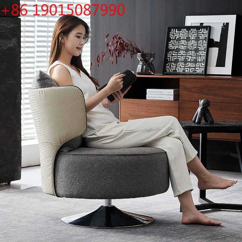 

Итальянский минималистичный стул для отдыха в гостиной, современная спинка, одиночный диван, вращающийся стул для спальни