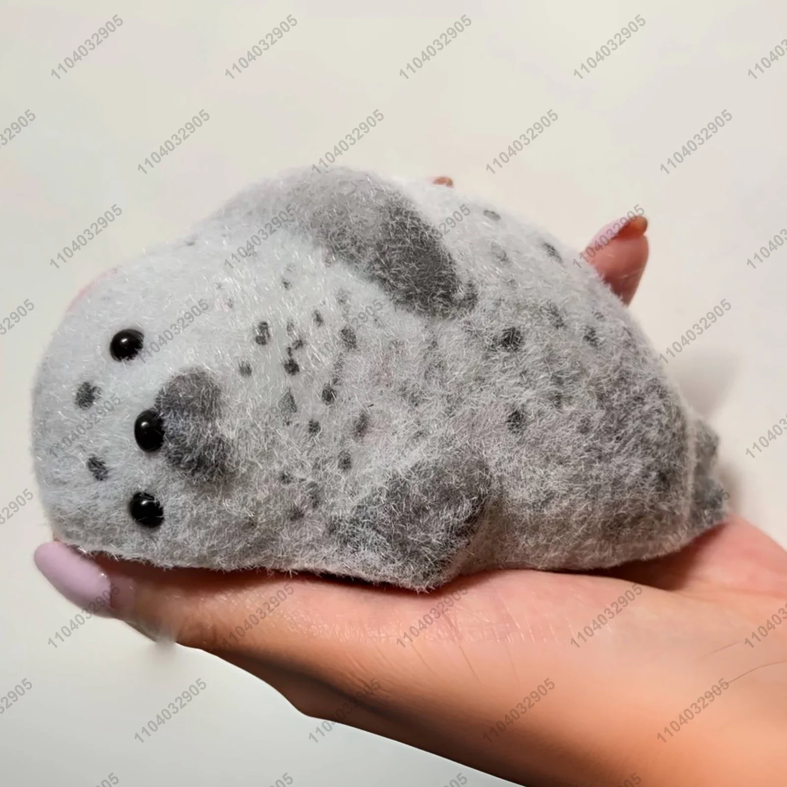 Big Seal Taba Squishy Handmade Silicone Fuzzy Soft Cute Seal Mushy Animal Squeeze Toy Mochi Toy Hand Relax Stress Release Gift