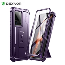Full-Body Dual Layer Armor Shockproof Rugged Bumper Case Holder For Samsung Galaxy S20 Ultra Case with Built-in Screen Protector
