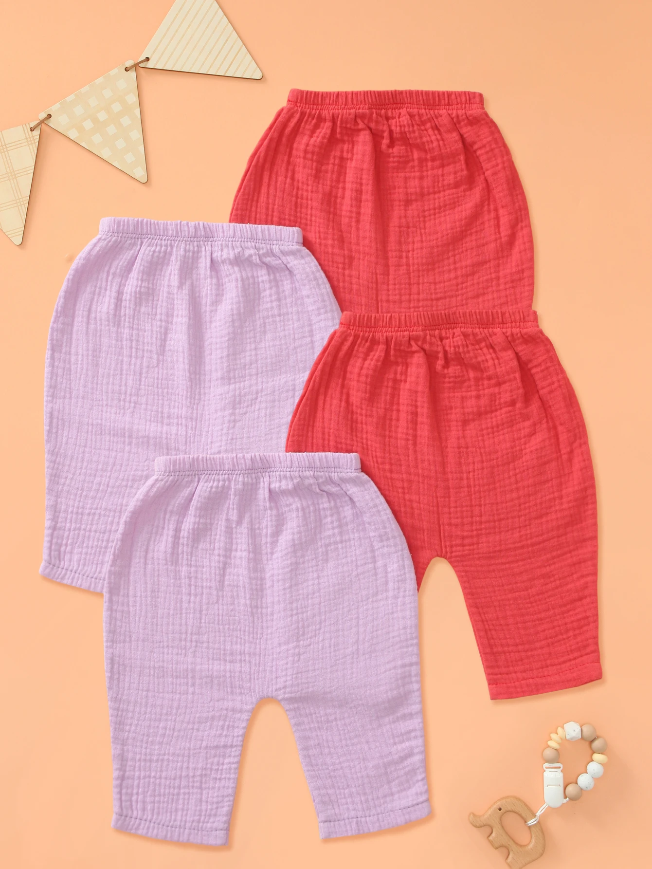 

Детские шаровары унисекс, вместительные штаны-шаровары, 100% хлопок для маленьких девочек, комплект из 4 мягких легких леггинсов для малышей