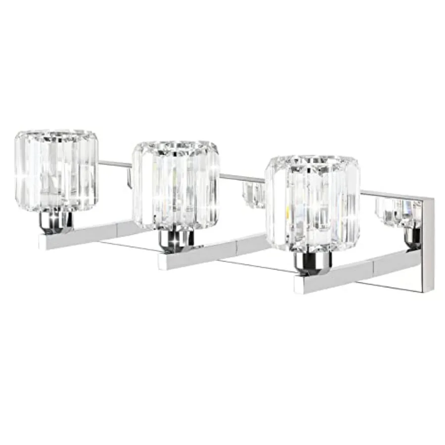 Crystal Vanity Light Fixtures Modern Vanity Light for Bathroom Crystal Bathroom Lighting Fixture Wall Light Over Mirror 3 Light