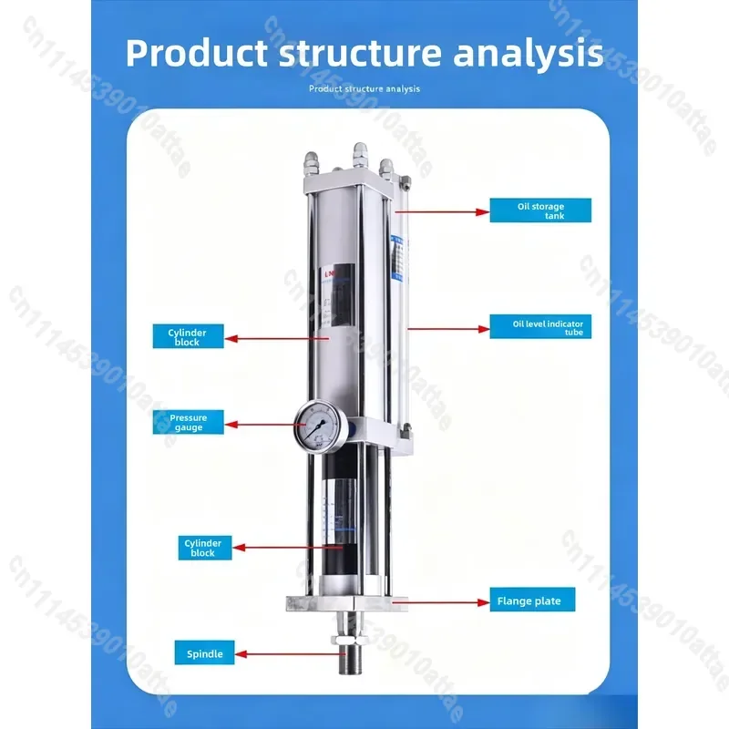 Pneumatic Booster Cylinder, APTJRAMPT1T3T 5T8T10T, Pneumatic‑Hydraulic Boost Cylinder Industrial Accessory