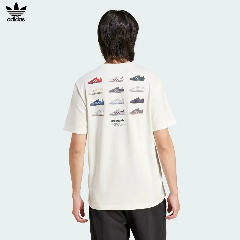 Adidas/Adidas Genuine Clover Men's TS SPORT 3 Classic Sports Short Sleeve T-Shirt IZ2573