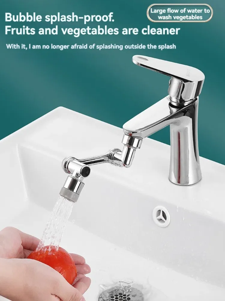 New Universal Rotation Extender Faucet Aerator Plastic Splash Filter Kitchen Tap Washbasin Faucets Bubbler Nozzle Robotic Arm