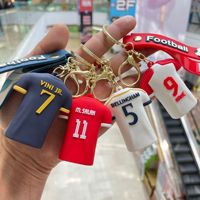 New Football Jerseys Key Chain Cartoon Figure Bag Pendant Car Key Chain Small Gift
