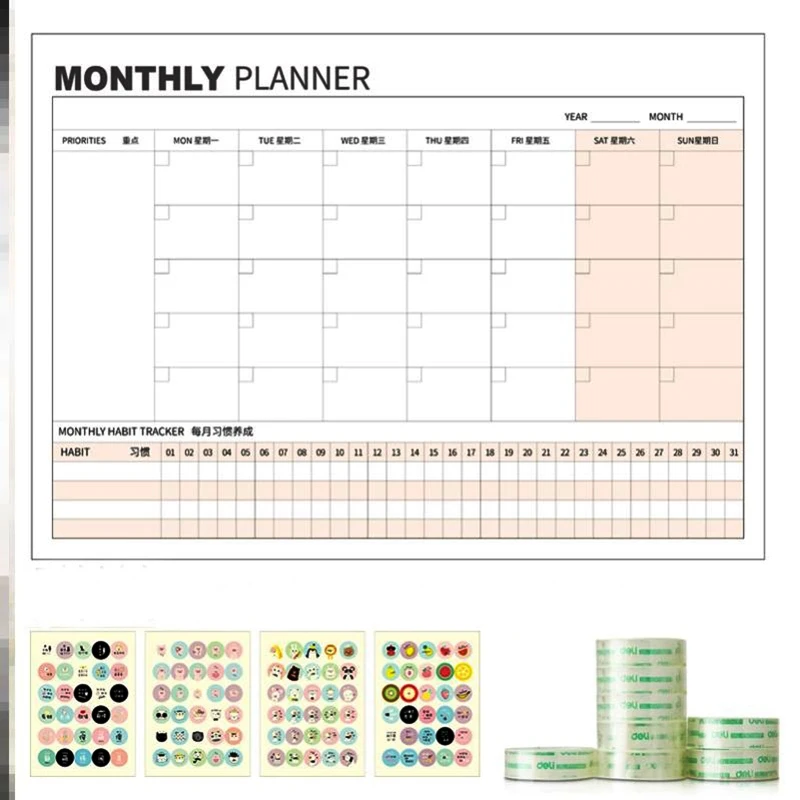 2023 2024 Wall Hanging Calendar Daily Month Yearly Planner Sheet Memo Pad To Do Agenda Schedule Organizer Check List Home Office