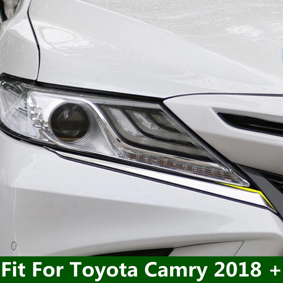 

Car Accessories Front Head Light Lamp Eyebrow Eyelids Strip Decor Panel Cover Trim Fit For Toyota Camry 2018 - 2022