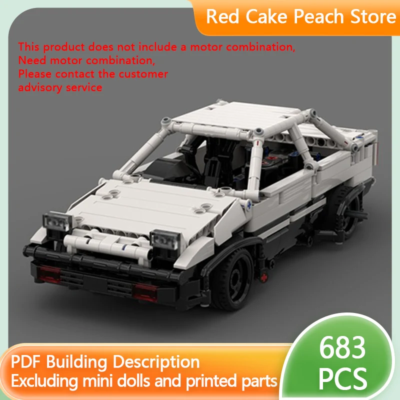 

Модель скоростного гоночного автомобиля MOC, строительные кирпичи, спринтер Trueno Ae 86, белый купе, модульная технология, детские подарки, сборный игрушечный костюм