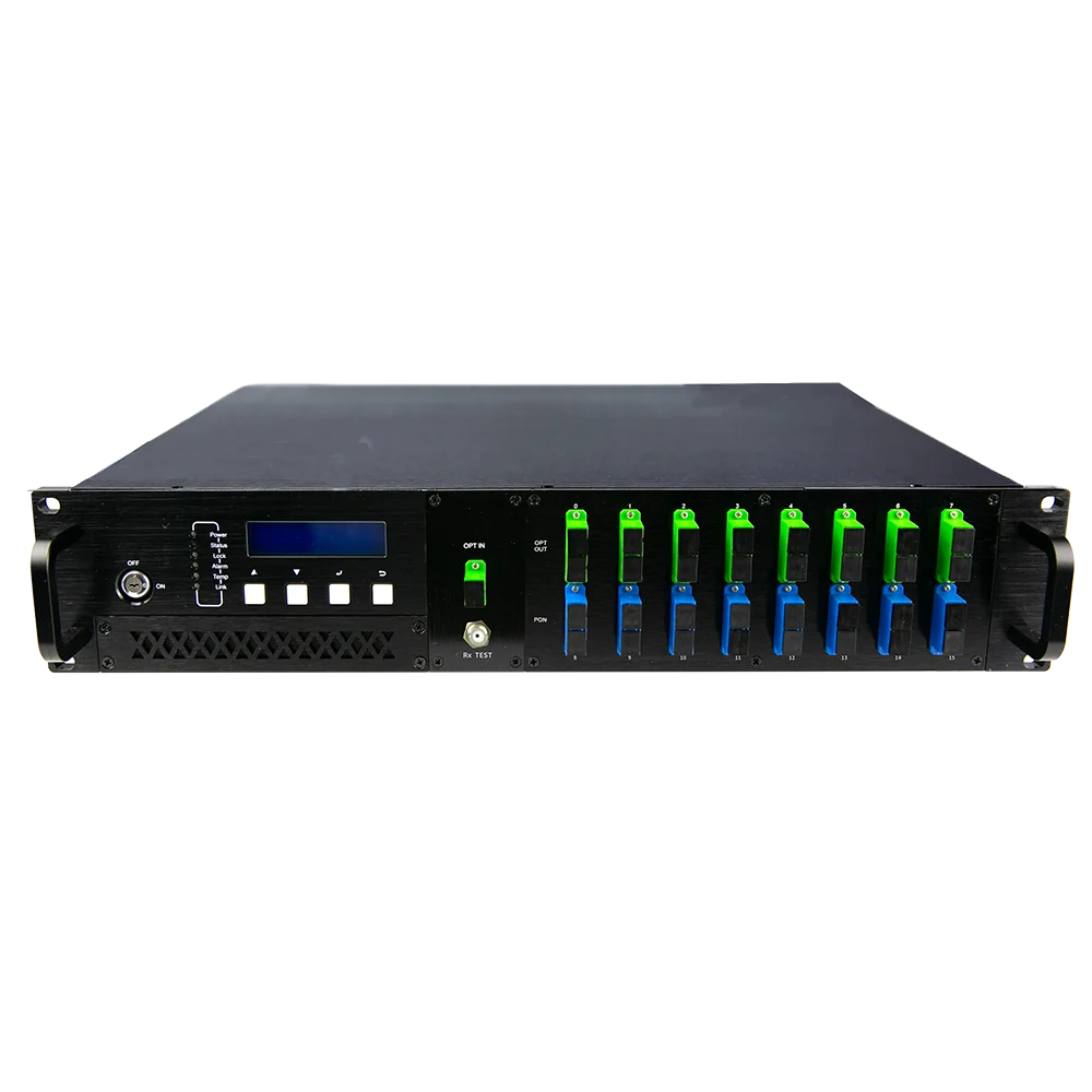 EDFA Optical Power Amplifier Professional with WDM High Power  18-23dBm Catv Edfa 16 Ports 2U 1550nm CATV EDFA