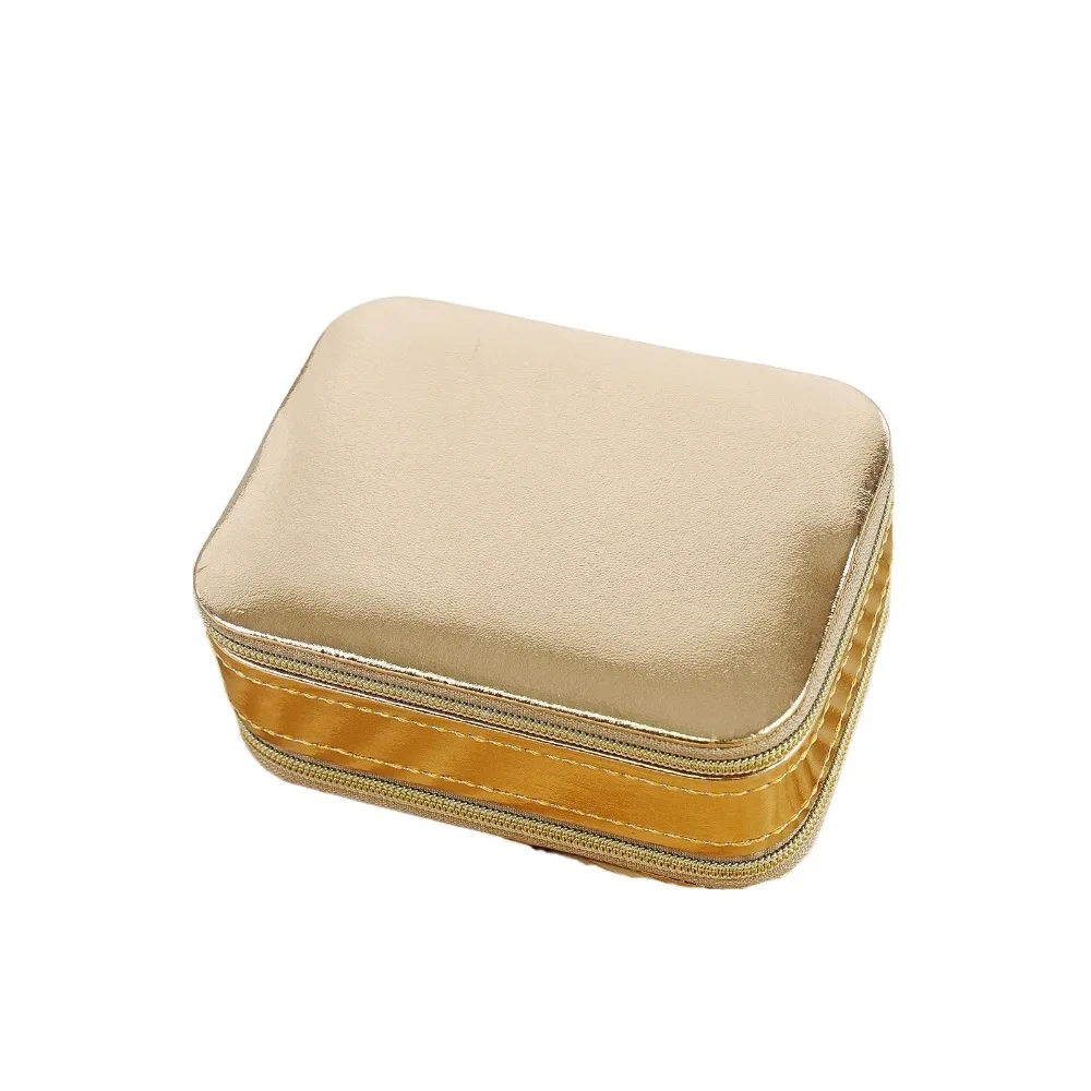 

Cherry Flower Jewelry Packing Bag PU Leather Rings Necklace Jewelry Display Box Large Capacity Organizer