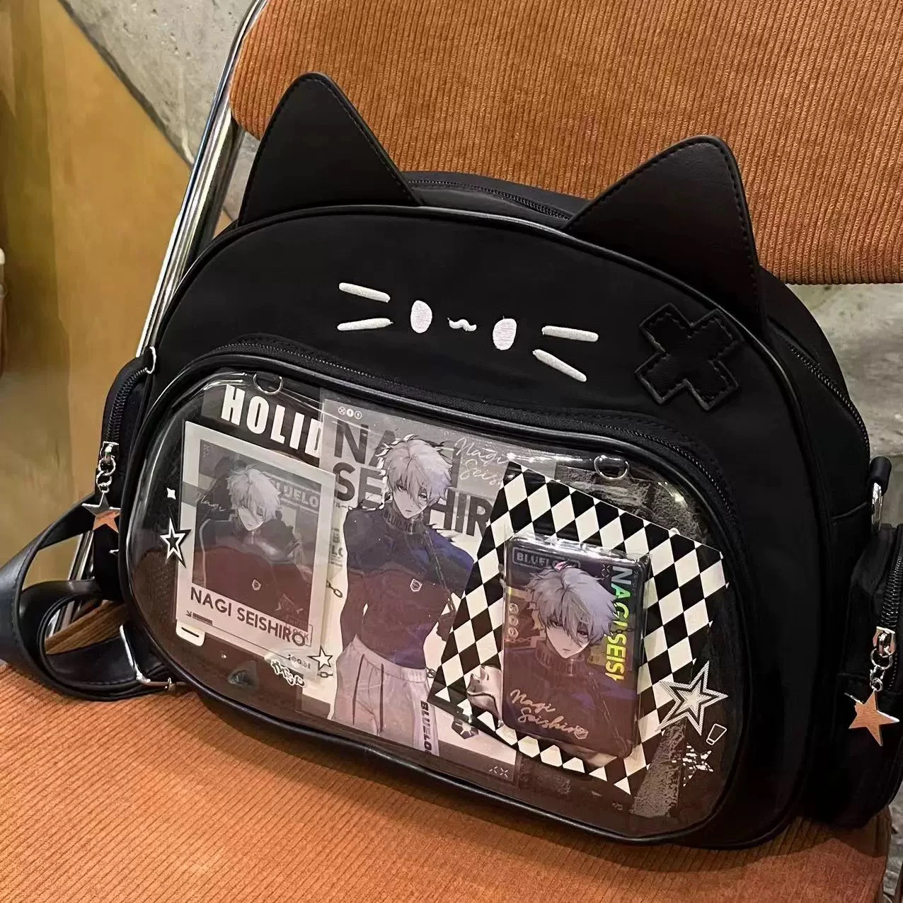 Japanische Original Nette Cartoon Katze Zwei-dimensionale Ltabag Schulter Tasche Frauen Große Kapazität College Stil Täglichen Rucksack Weibliche