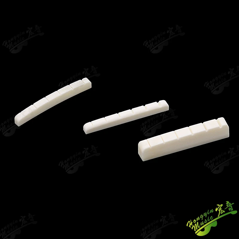 Echter geschlitzter Knochensattel für E-Gitarre, oberes Saitenkissen (unterer flacher Sattel 42/43*3,4*6) HUATOOL – Detail 8