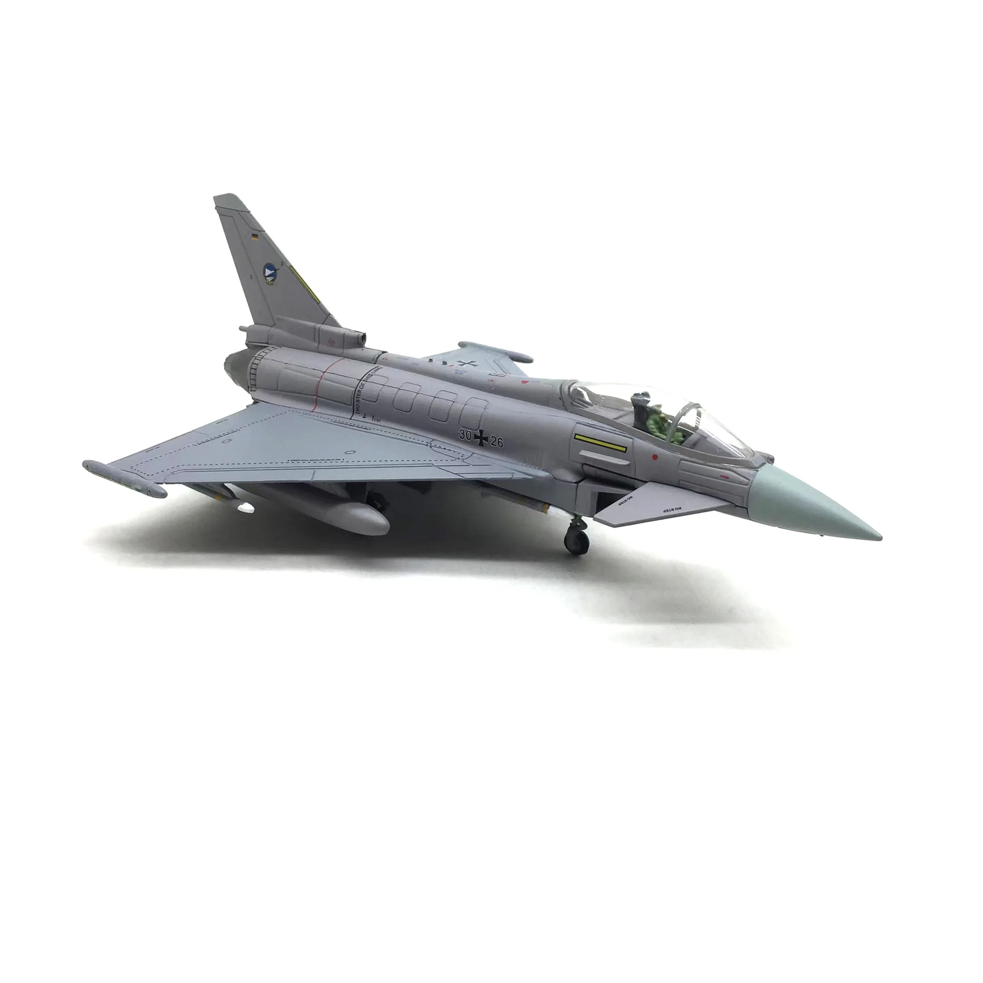 1/100 skala europejski Typhoon Ef2000 niemieckie siły powietrzne symulacja aluminiowy myśliwiec Model samolotu produkty gotowe