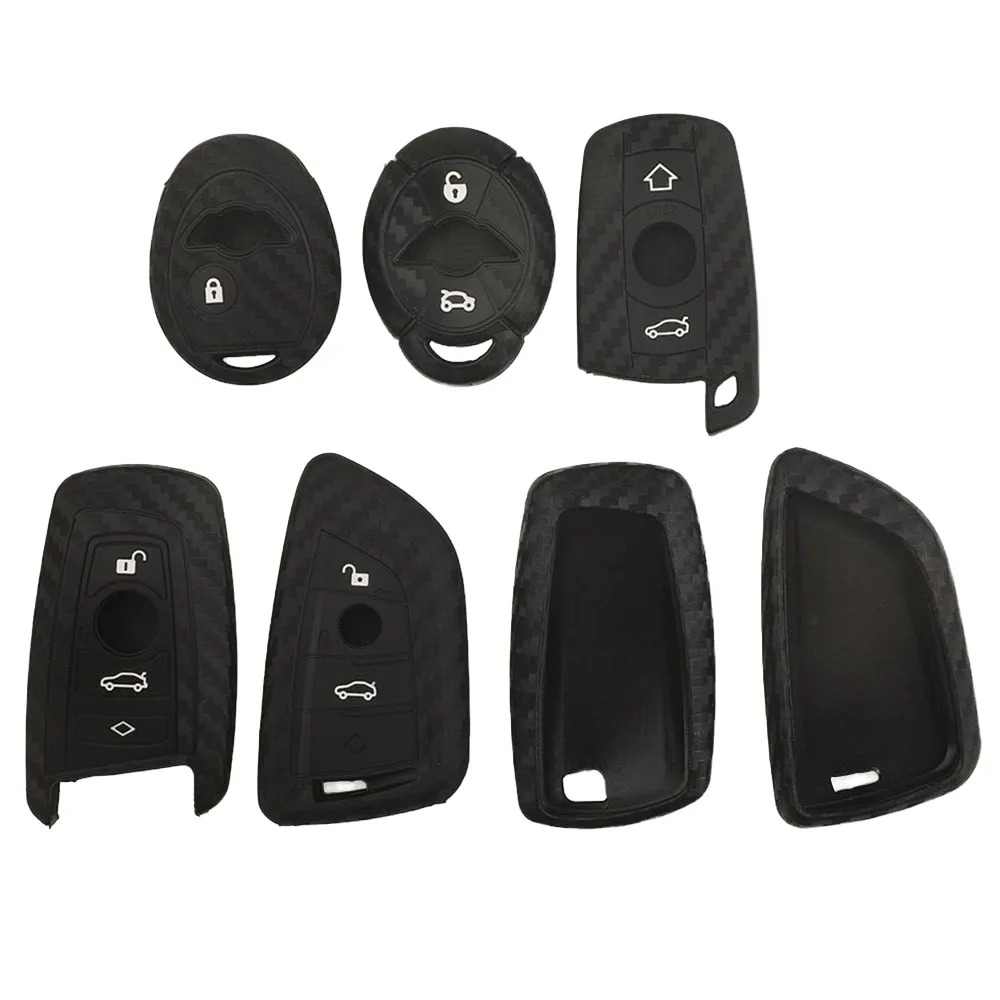 jingyuqin Silicone Car Key Case Cover for MINI Cooper BMW F30 F31 F32 F34 F20 F21 F07F101357 G Series X1X3 X4 X5 F15 F16 M3 M4