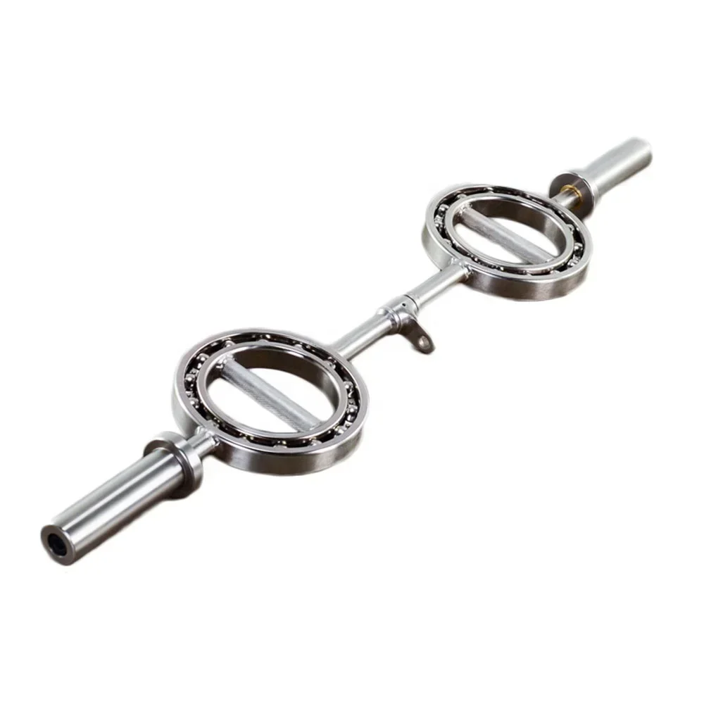 Fitness Weight Lifting Barbell Powerlifting Bar Rotating Round Grip Fitness 360 Degree EZ Eye Curl Barbell Bar