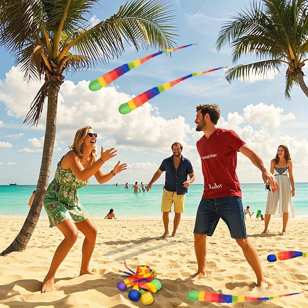 1/3 Stück weiches Regenbogen-Sandsackspielzeug – lebendige Doppelboje für Pool- und Strandunterhaltung, das perfekte Weihnachtsgeschenk für das Alter ab 14 Jahren
