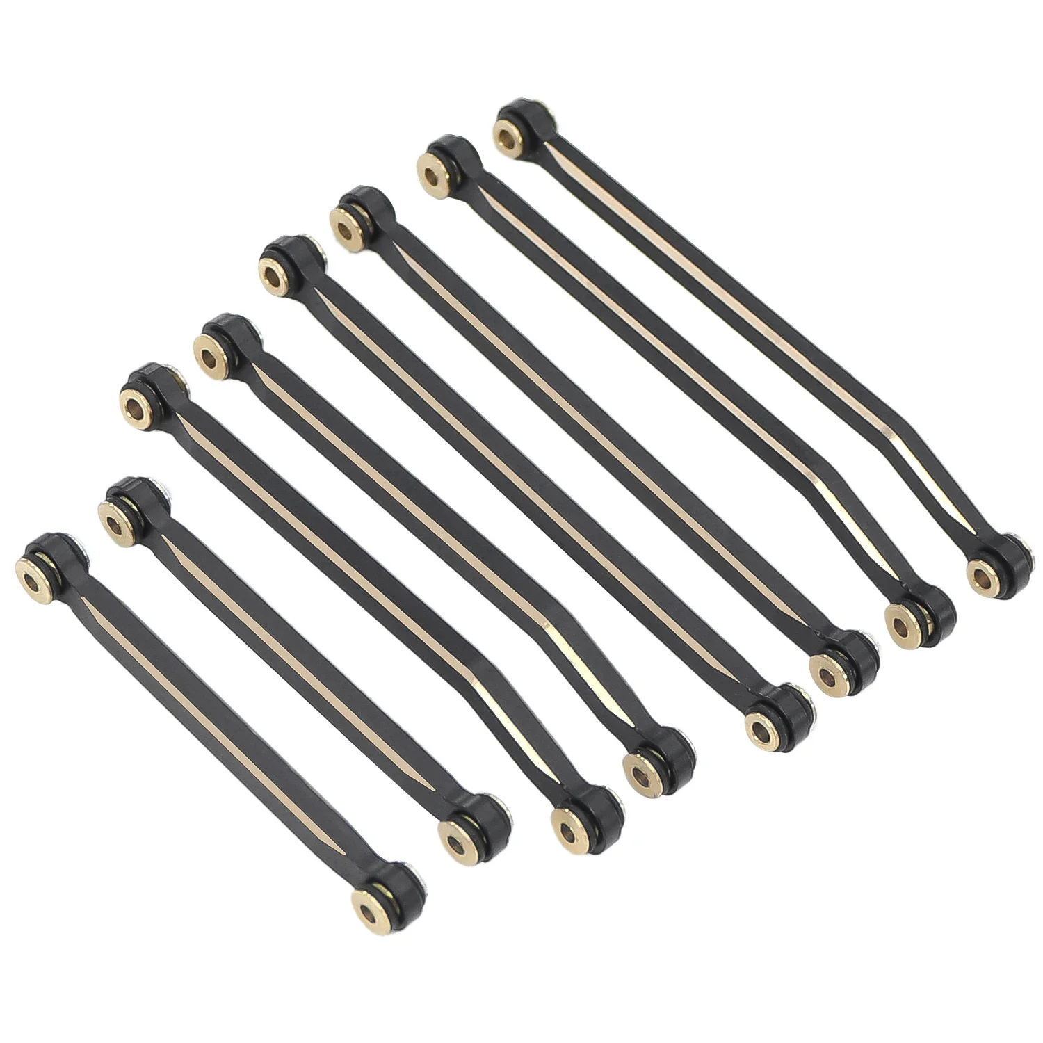 Black Coated Brass Linkage Body Links Rod Steering Links Set For 1/18 RC Crawler Redcat Ascent18 Ascent-18 Chassis Upgrade Part