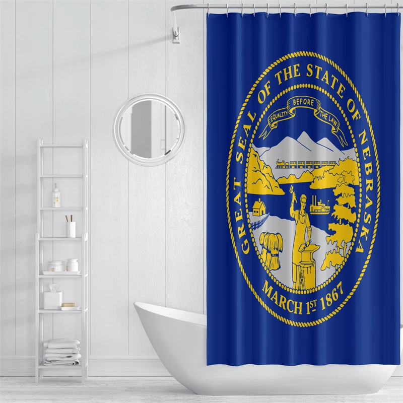 

Aertemisi Nebraska Shower Curtain Set with Grommets and Hooks for Bathroom Decor