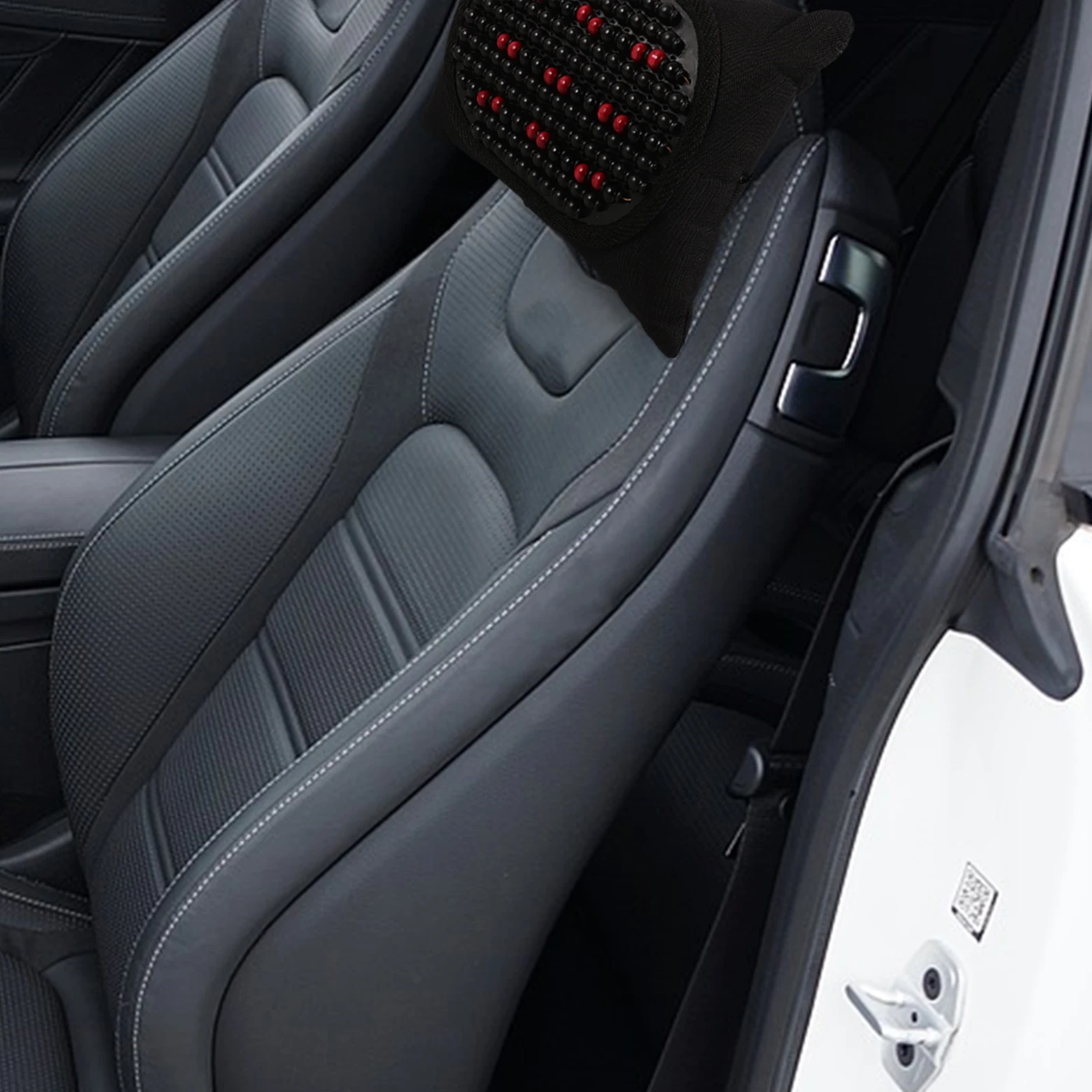 

Headrest Summer Bamboo Wooden Beads Neck Cushion Red Color Holes Travel Car Accessories Accessories Car Seat Cover