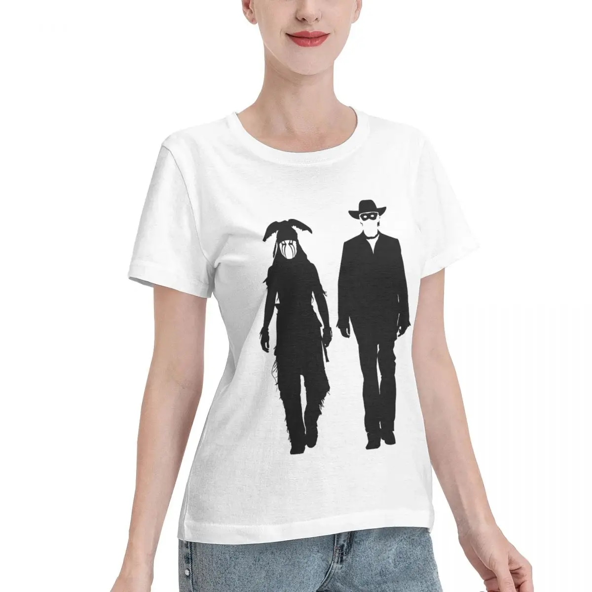 Custom Available Lone Ranger Women's T-shirt Date Outfit All Season T-Shirt