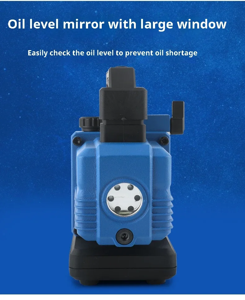 Two-Stage Mini Portable Lithium Battery Vacuum Pump 18V 5Ah for R32 R1234yf Refrigerant 60L/min  2CFM Pump