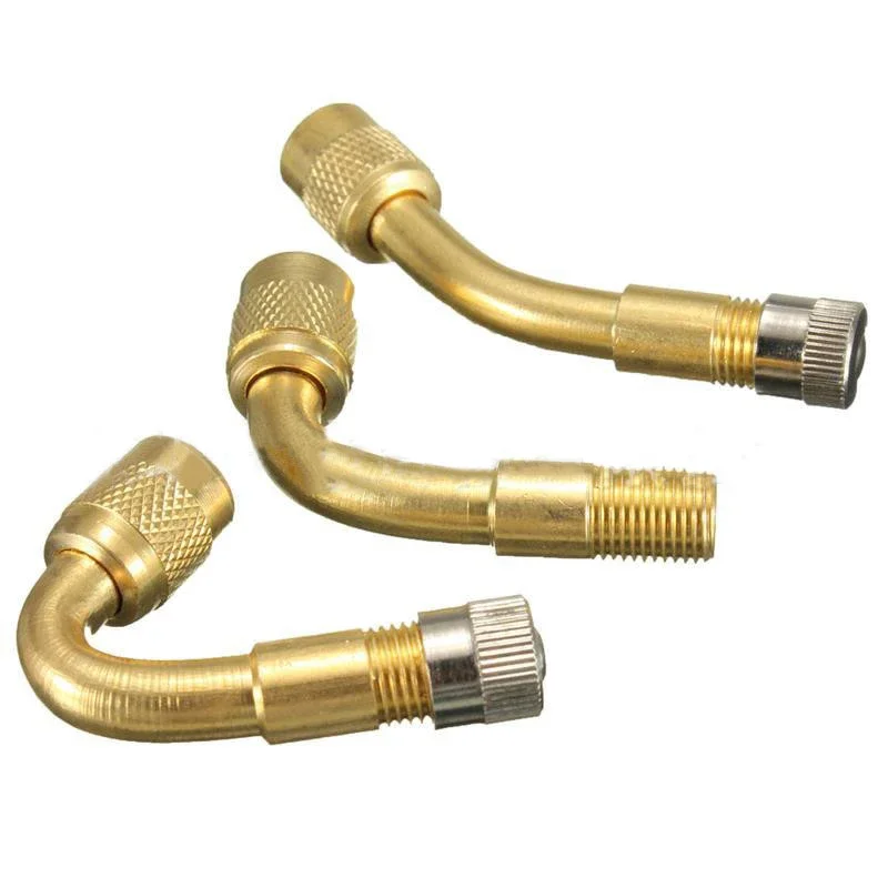 Car Motorcycle Tire Valve Extension Rod Inflatable Tube Brass 45/90/135 Degree valve Rod Inflatable Nozzle Auto Moto Accessories