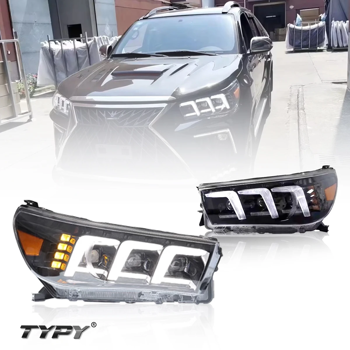 

TYPY New LED Car Headlights For Toyota Hilux 2015-2020 Headlight Signals Auto Accessories Daytime Running Lights