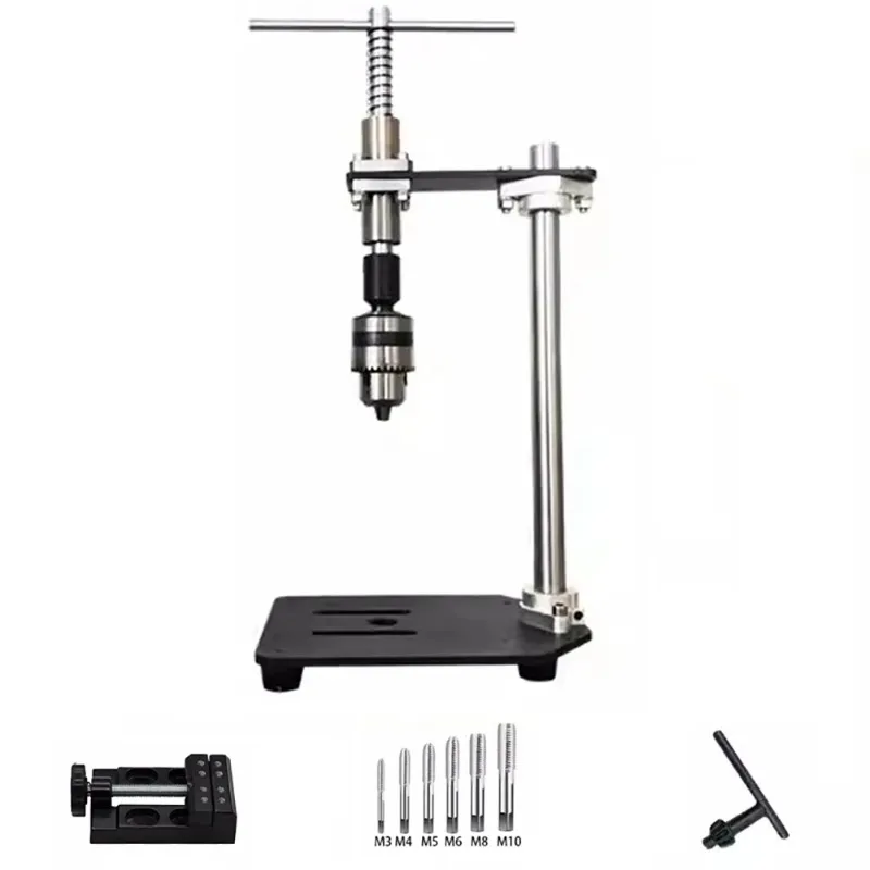 Manual Vertical Tapping Machine Handheld Adjustable Tap Wrench Desktop Wrench Extended Ratchet Rocking Probe Arm 1.5-10MM