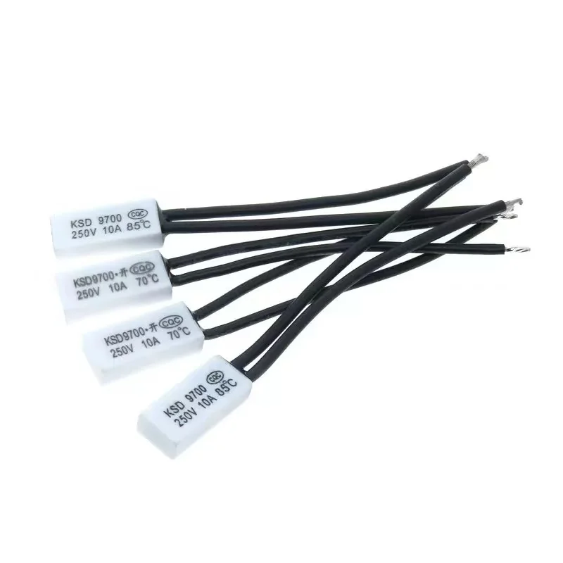 10 Pcs KSD9700 5A/10A/16A 250V Normal Close Normal Open 0-250C Ceramics Metal Thermostat Temperature Switch