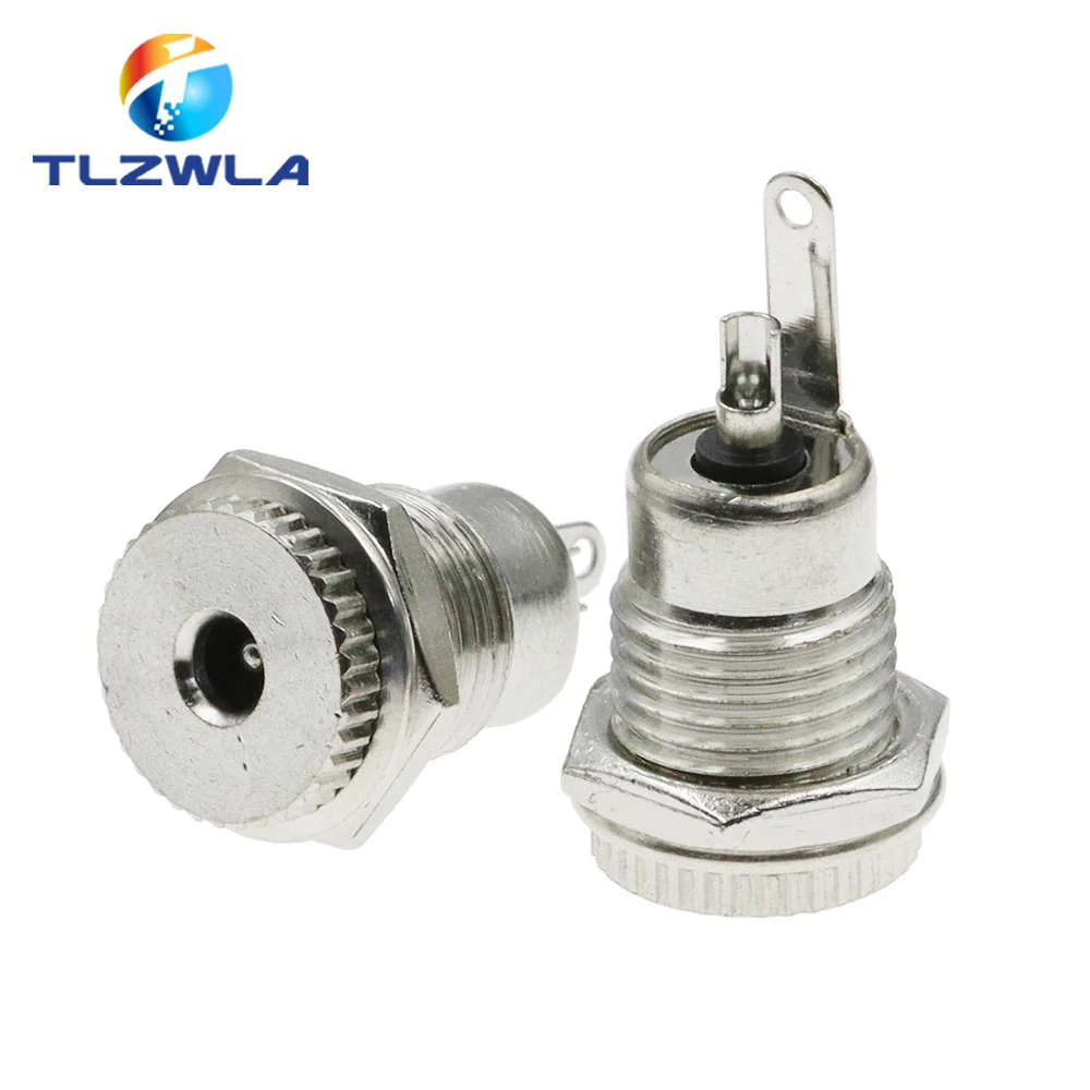 

100PCS DC099 3.5mmx1.35mm DC Power Jack Socket Female Panel Mount Connector metal 3.5*1.35mm