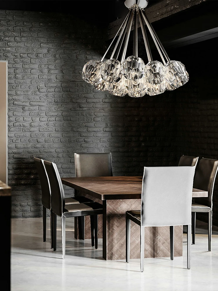 Luxury Shining Crystal Ball Chandeliers LED Home Decor Neoclassic Cottage New Hanging Lamps for Dining Table Living Room Lustre