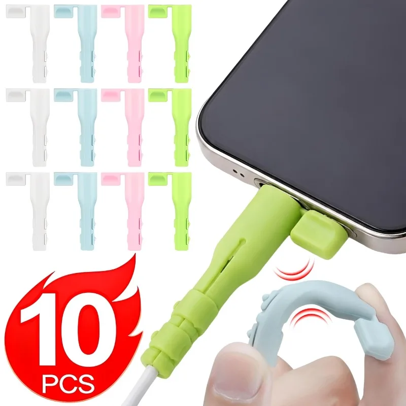 USB/Type C/iOS Data Cord Anti Break Protection Charging Cable Soft Silicone Protector Winder Saver Cover for iPhone Samsung Mi