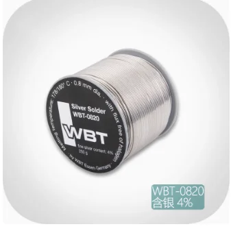 เยอรมัน WBT-0820 0.8 มม.เงินที่มี 4% ไข้เสียงบัดกรีลวดบัดกรีลวด